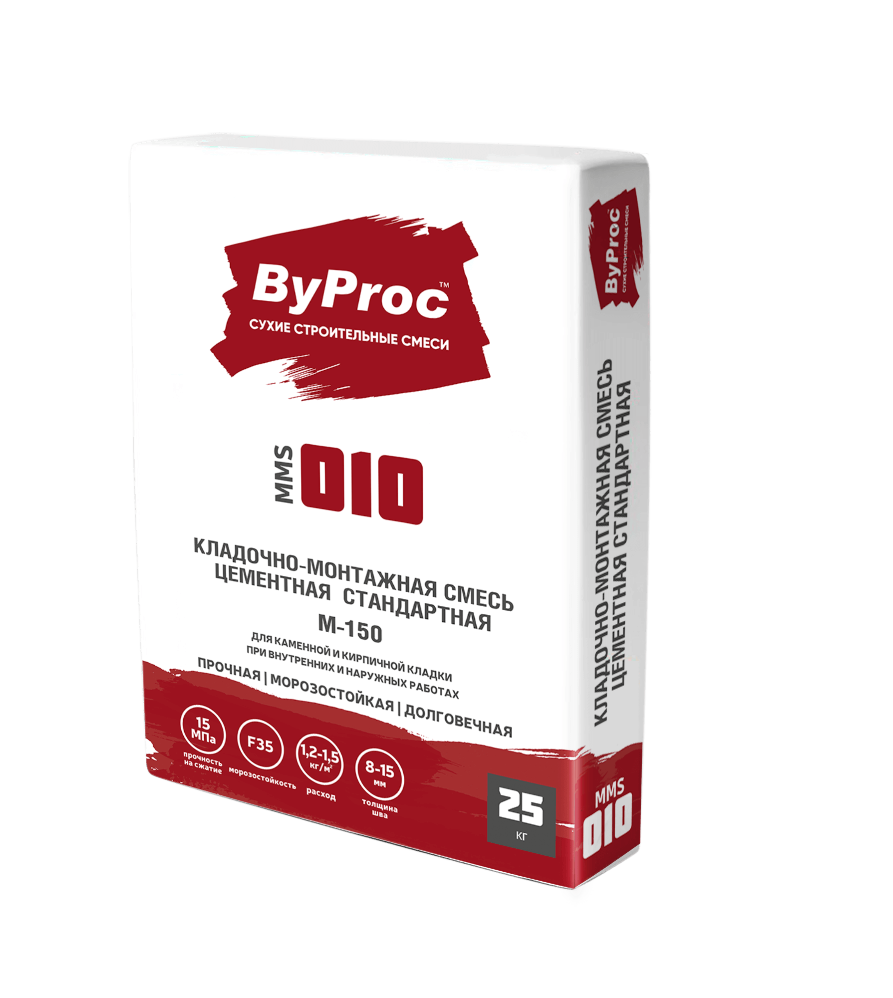 Кладочно-монтажная смесь цементная стандартная ByProc MMS-010